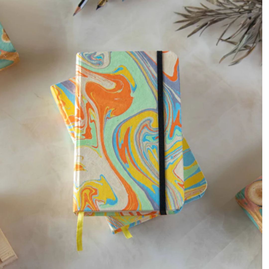 Craft Junky Marbled Cover Hardbound Unruled Diary Journal - SCOOBOO - journals