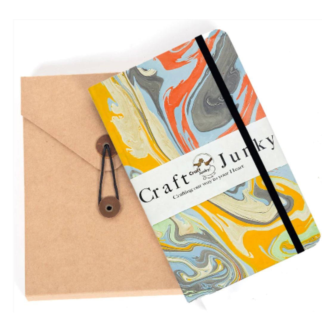 Craft Junky Marbled Cover Hardbound Unruled Diary Journal - SCOOBOO - journals