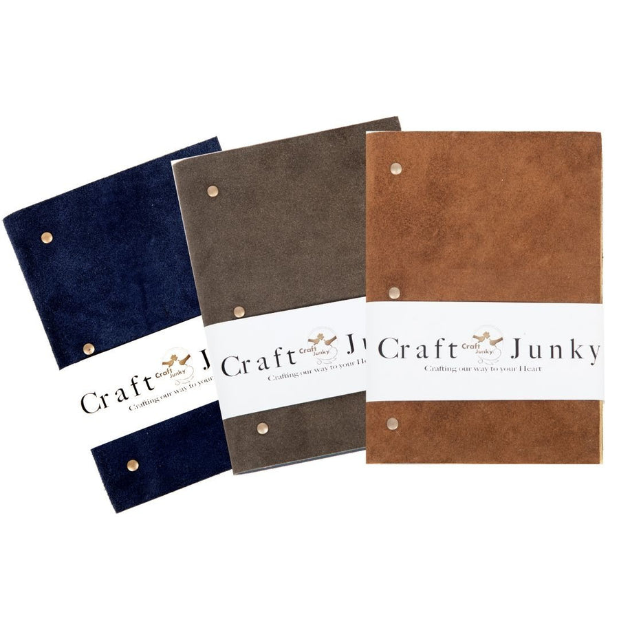 Craft Junky Soft Cover Suede Leather Diary - SCOOBOO - LU - Plain