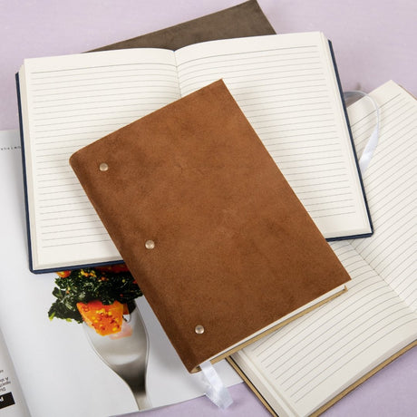 Craft Junky Soft Cover Suede Leather Ruled Diary - SCOOBOO - LR - Ruled