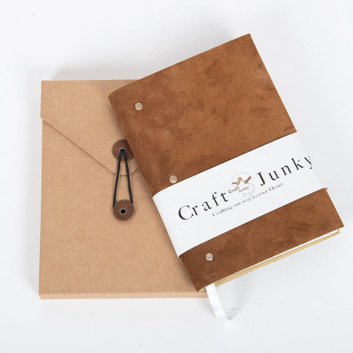 Craft Junky Soft Cover Suede Leather Ruled Diary - SCOOBOO - LR - Ruled