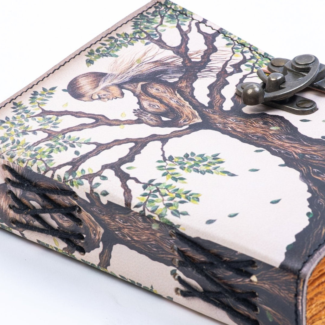 Craft Junky Vintage Leather-Bound Diary Journal with Mother of Earth Print - SCOOBOO - Journals