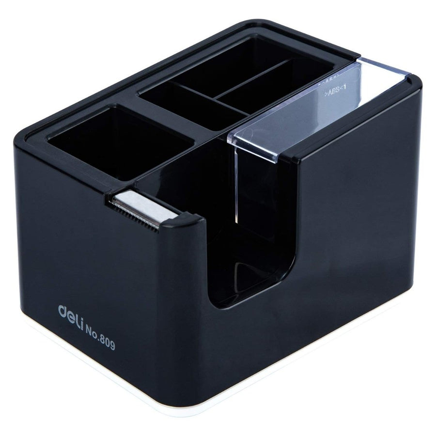 Deli 4 Compartment Multifunctional Mini Desk Organizer with Tape Dispenser - SCOOBOO - W809 - Tape Dispenser