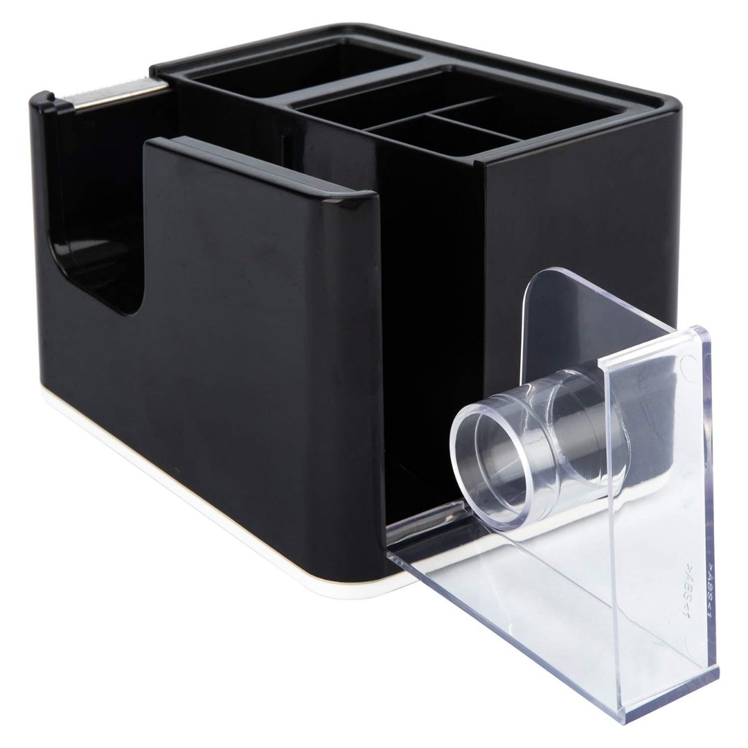 Deli 4 Compartment Multifunctional Mini Desk Organizer with Tape Dispenser - SCOOBOO - W809 - Tape Dispenser