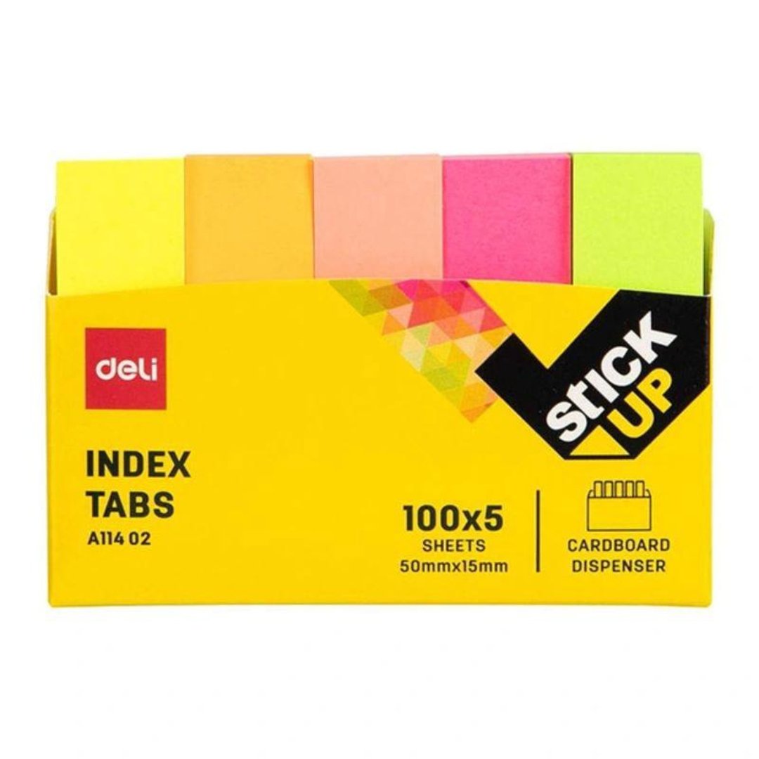 Deli 50mm x 15mm Index Tabs - SCOOBOO - A114 02 - Sticky Notes