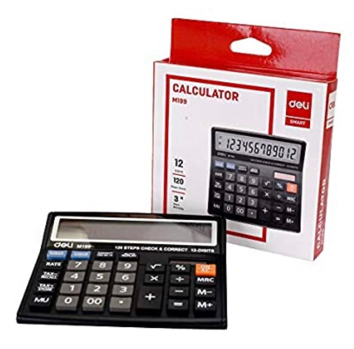 Deli Basic 12 Digit Calculator M199 - SCOOBOO - M199 - Calculator