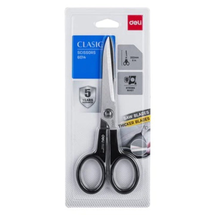 Deli Classic Saw Blades Scissors - SCOOBOO - 6014-Black - Scissor
