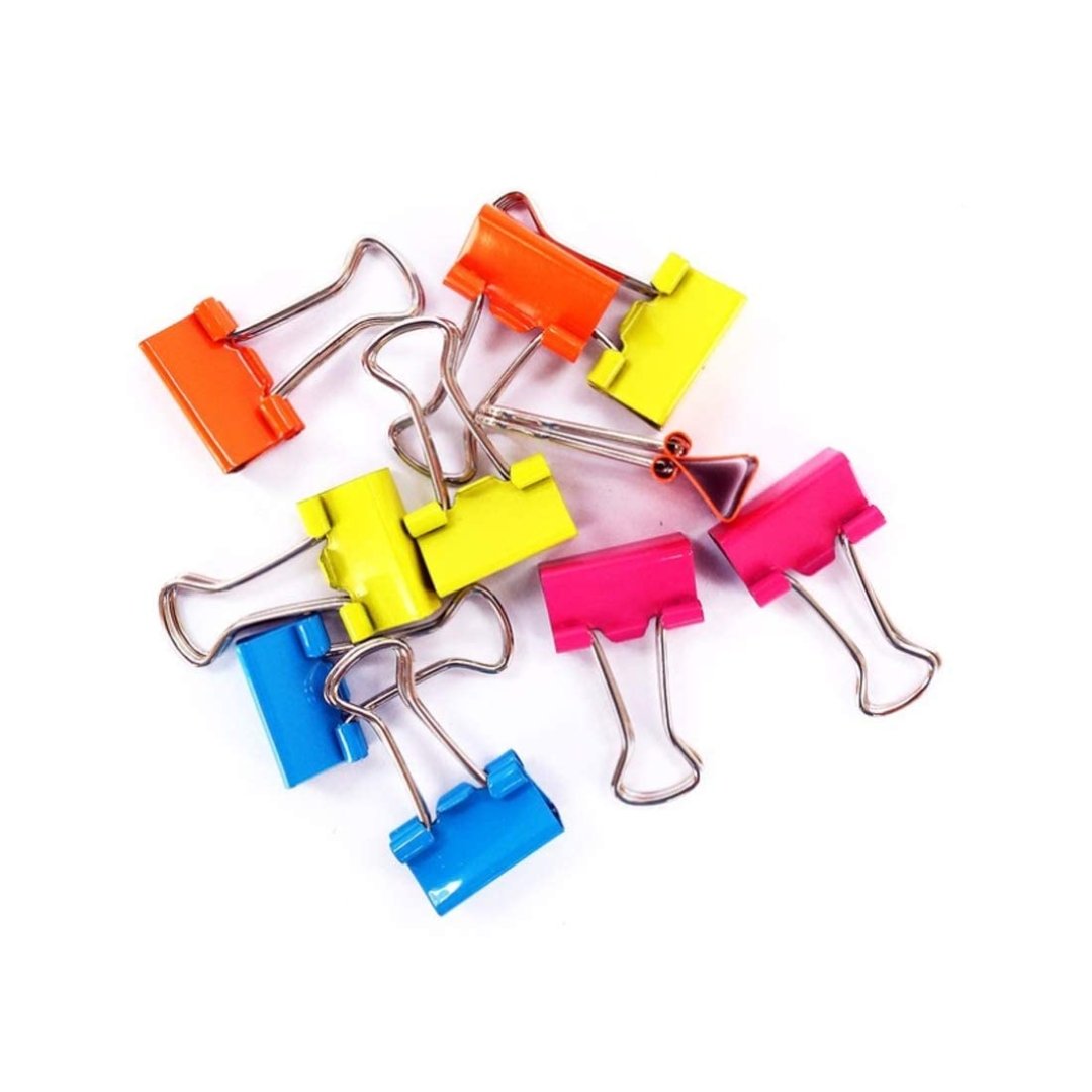 Deli Clip Binder- Assorted Colours - SCOOBOO - 8559 - Paperclips, Fasteners & Rubber bands
