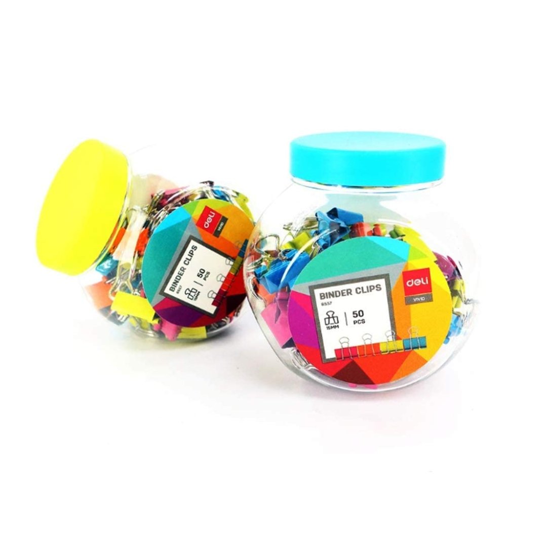 Deli Clip Binder- Assorted Colours - SCOOBOO - 8559 - Paperclips, Fasteners & Rubber bands