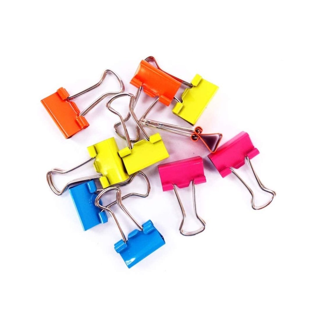 Deli Clip Binders Assorted Colors - SCOOBOO - 8557 - Paperclips, Fasteners & Rubber bands