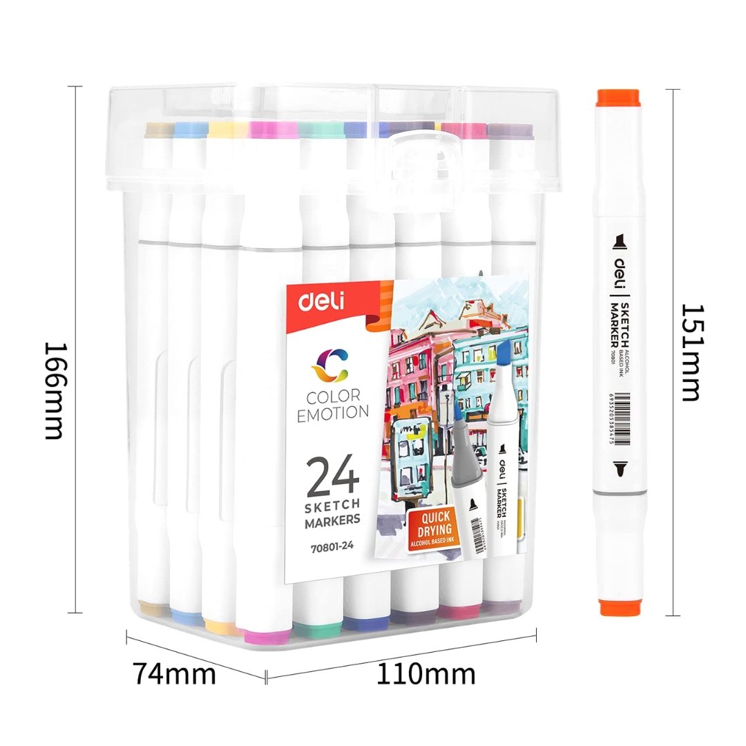 Buy Lakeer Touch Cool 12 Colours Twin Head Art Markers Touch Cool Pen For  Manga And Impression Sketch Marker For Art Lovers Designer And Artist  (White Body) Online at Best Prices in