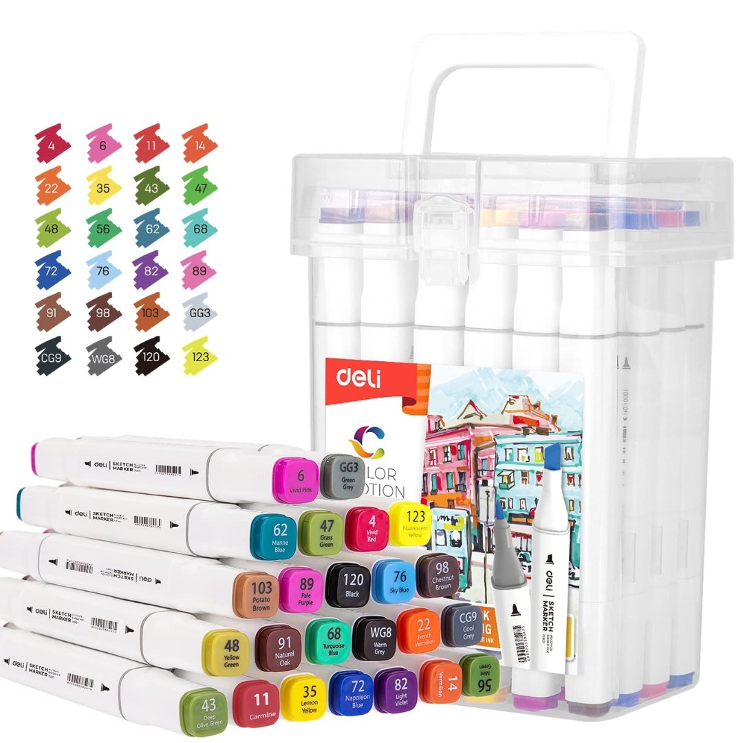 Deli Color Emotion 24 Sketch Markers - SCOOBOO - 70801-24 - Sketch & Drawing