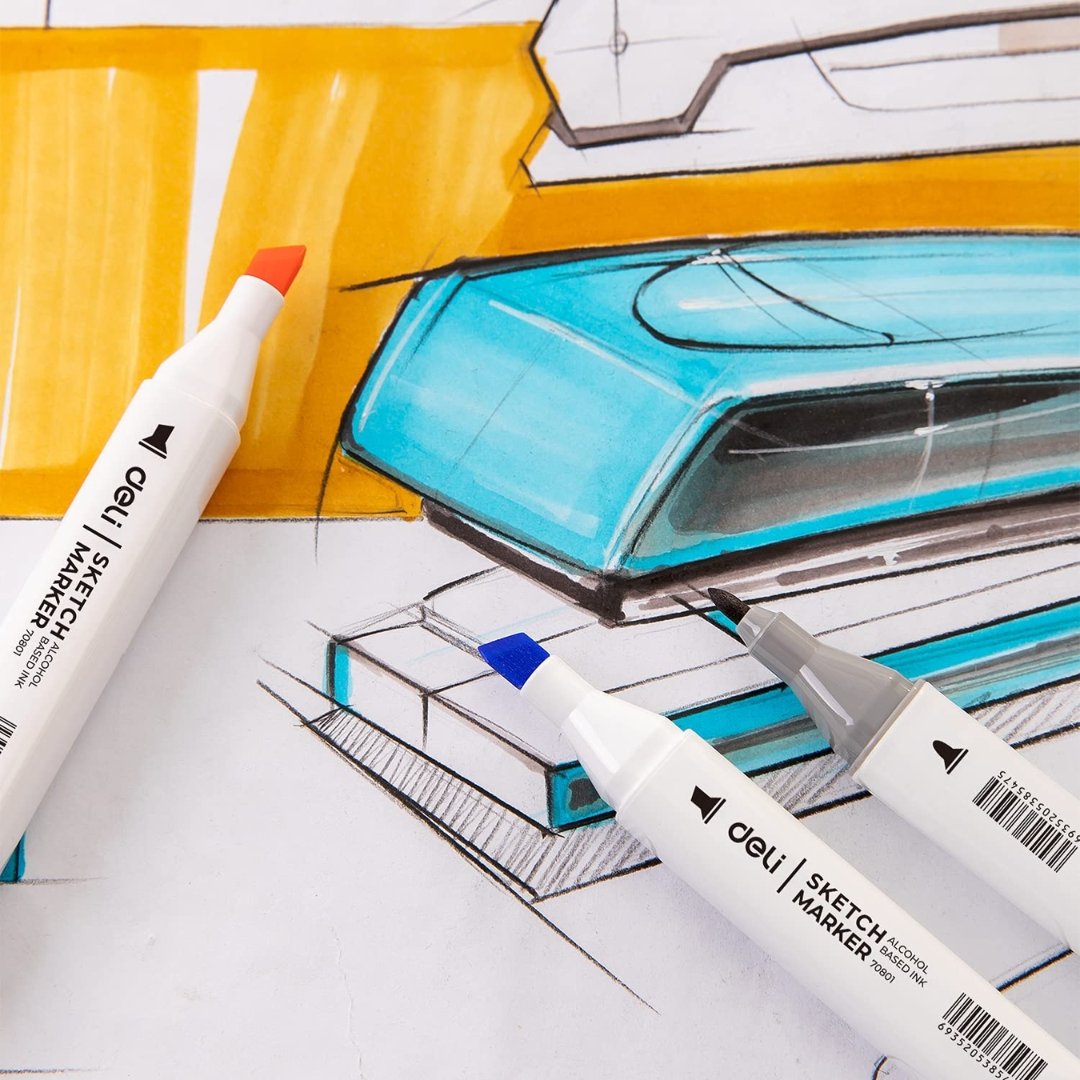 Deli Color Emotion 24 Sketch Markers - SCOOBOO - 70801-24 - Sketch & Drawing