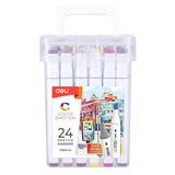 Deli Color Emotion 24 Sketch Markers - SCOOBOO - 70801-24 - Sketch & Drawing