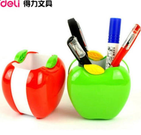 Deli Creative Apple Shape Plastic Pen Holder - SCOOBOO - Organizer
