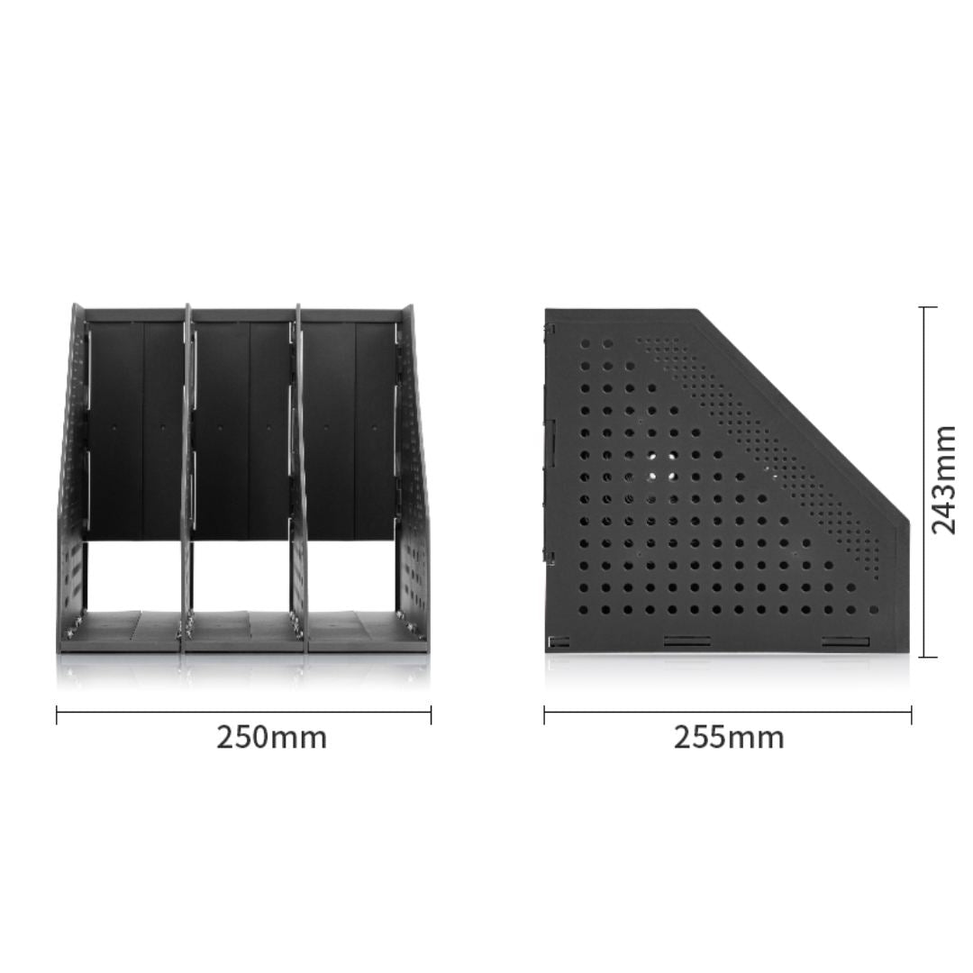 Deli Foldable Triplicate Magazine Holder A4 - SCOOBOO - 78995 - Pen Stand & Organisers