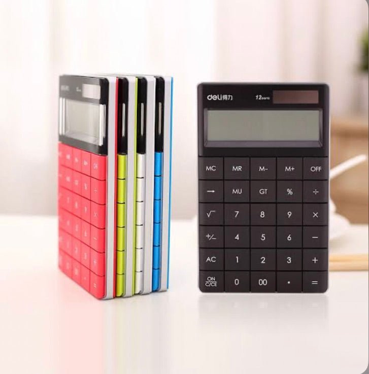 Deli Modern Compact Calculator 12 Digit - SCOOBOO - 1589 - Digital Calculators