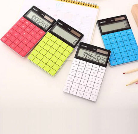 Deli Modern Compact Calculator 12 Digit - SCOOBOO - 1589 - Digital Calculators