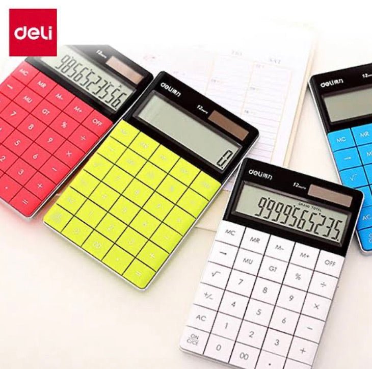Deli Modern Compact Calculator 12 Digit - SCOOBOO - 1589 - Digital Calculators