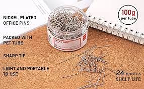 Deli Office Pins 26mm - SCOOBOO - Z20513 - Paperclips, Fasteners & Rubber bands