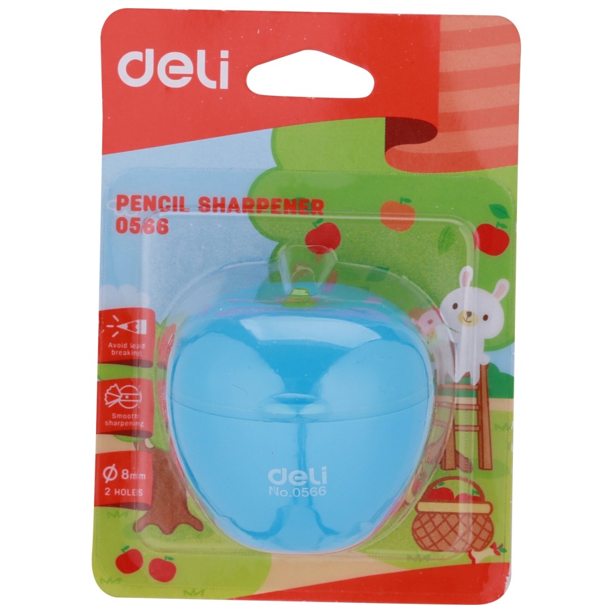 Deli Pencil Sharpener Assorted Colours - SCOOBOO - 0566 - Sharpeners