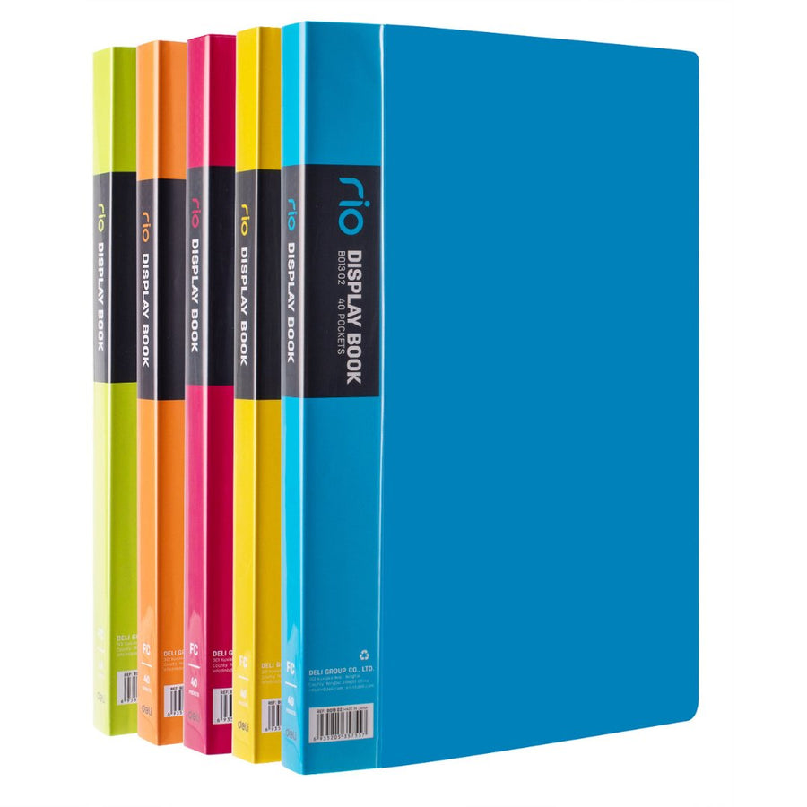 Deli Rio FC 40 Pockets Display Book - SCOOBOO - B01302 - Folders & Fillings