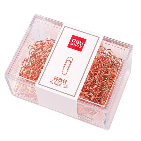 Deli Rose Gold Paper Clip - SCOOBOO - 78510 - Paperclips, Fasteners & Rubber bands