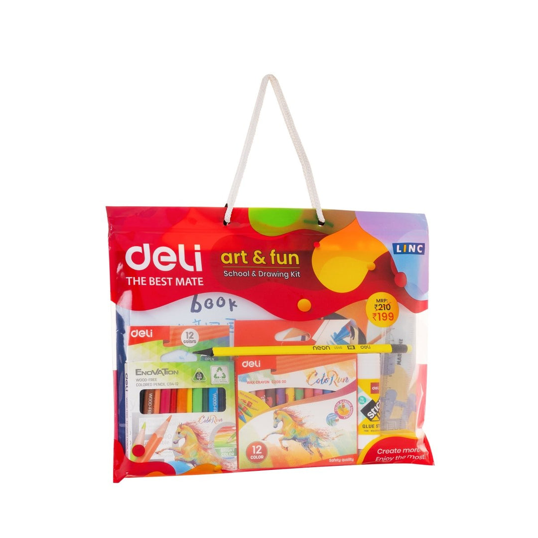 Deli School & Drawing Kit - SCOOBOO - WH458 - DIY Box & Kids Art Kit