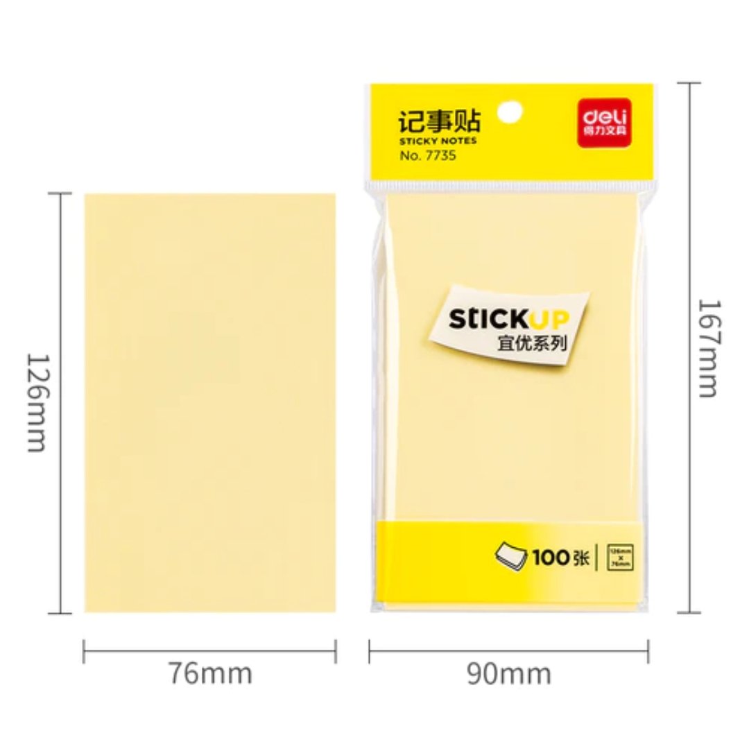 Deli Sticky Notes 126X76mm - SCOOBOO - 7735 - Sticky Notes