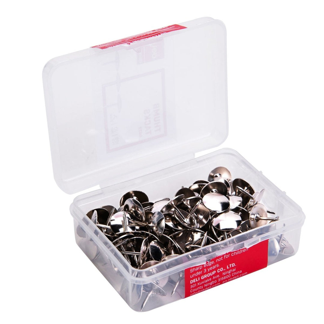 Deli Thumb Tacks- Silver - SCOOBOO - 0022 - Paperclips, Fasteners & Rubber bands