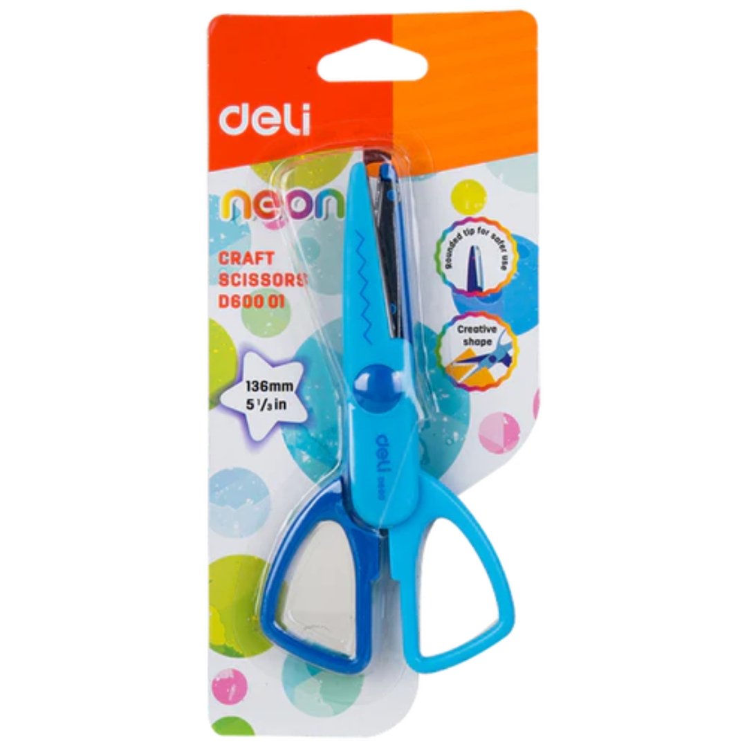 Deli W60001 Zig Zag School Scissor - SCOOBOO - D6000-Blue - Scissor