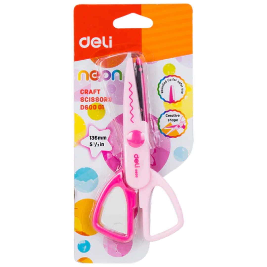 Deli W60001 Zig Zag School Scissor - SCOOBOO - D6001-Pink - Scissor