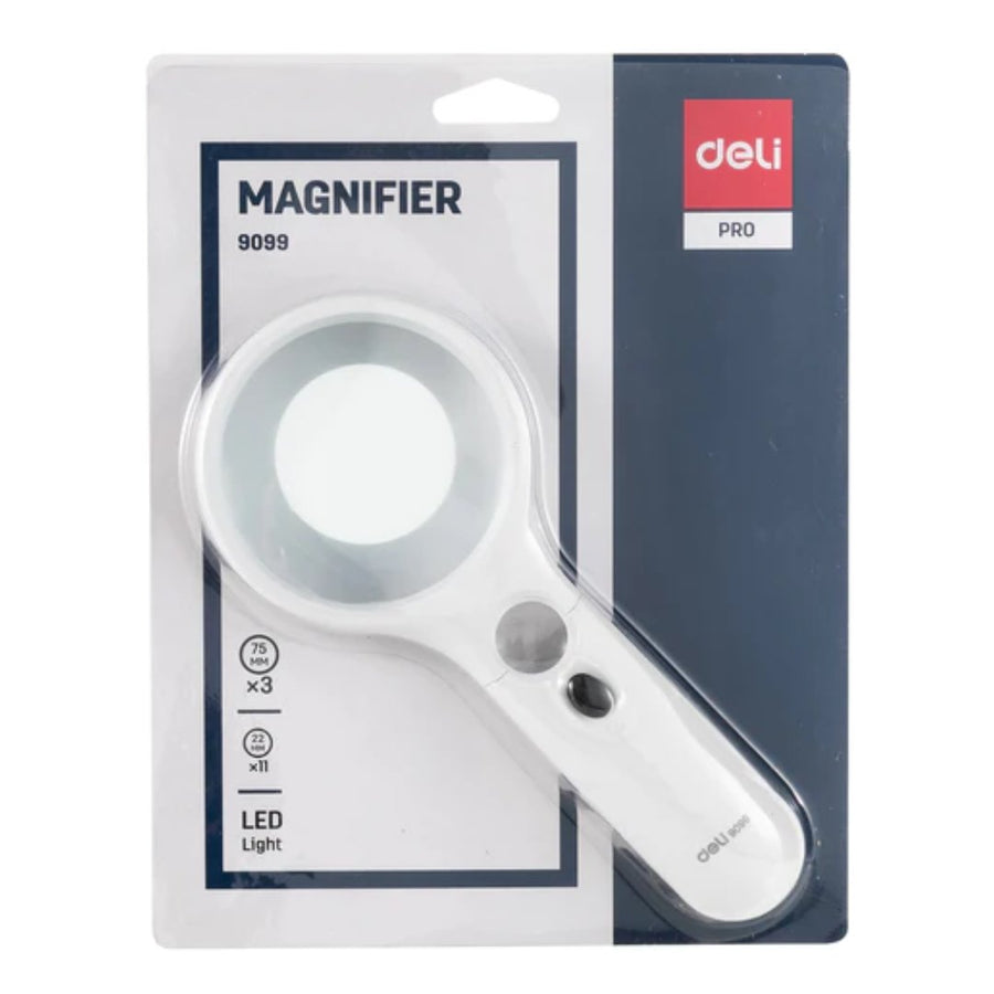 Deli W9099 Magnifier (3X, White) - SCOOBOO - 9099 - Magnifier