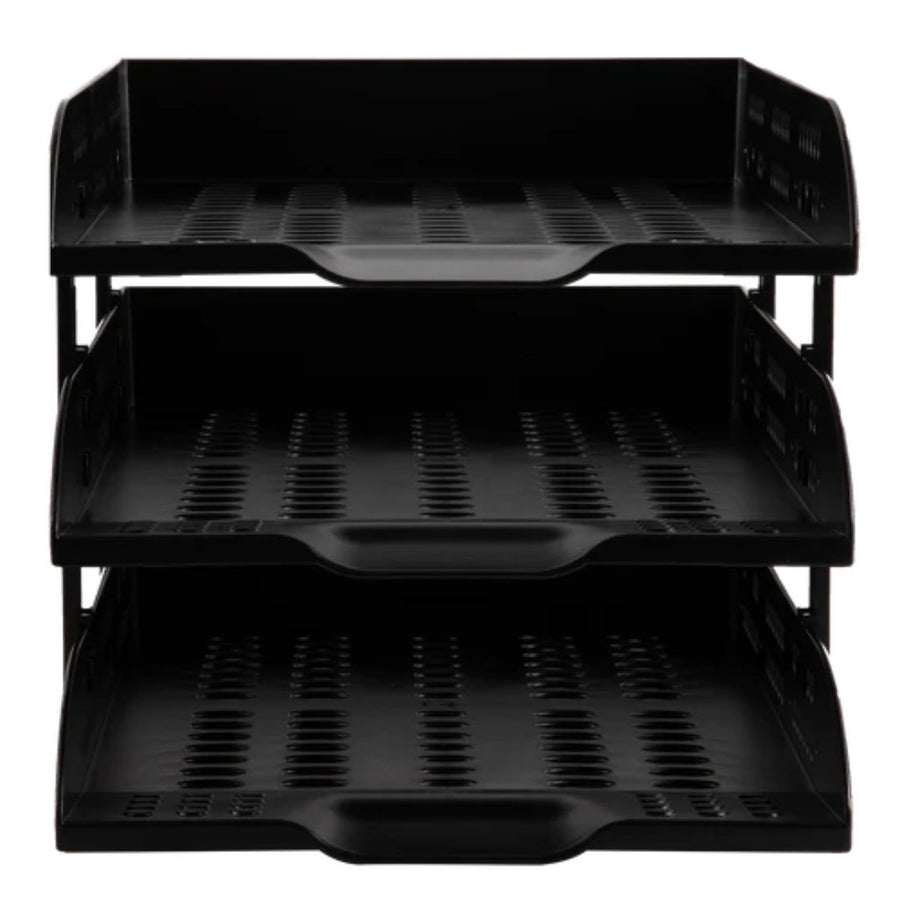 DELI W9215 File Tray (Black, 230×116×359 mm) - SCOOBOO - 9215 - Storage Tray