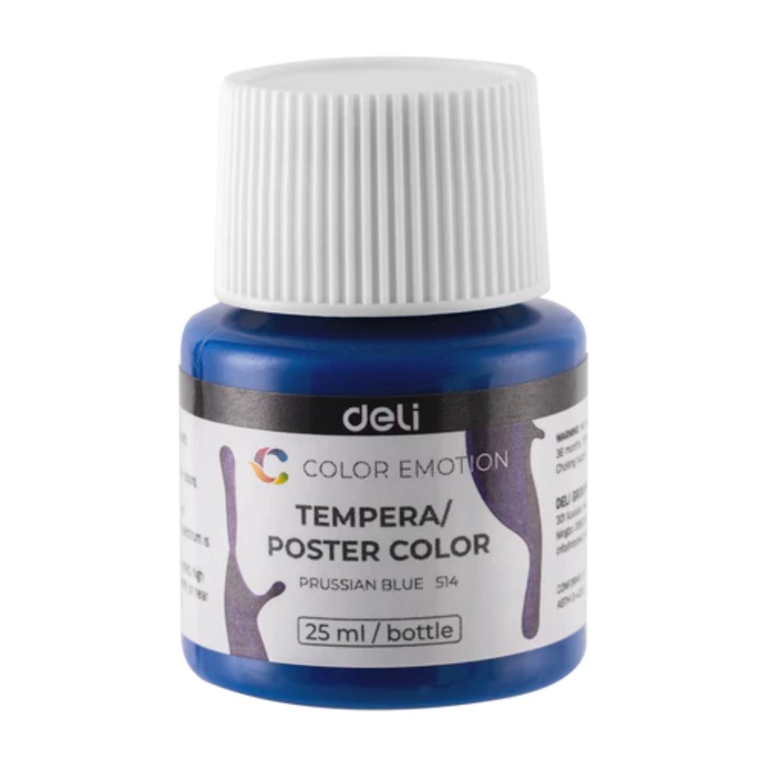 DELI WC14-12 Color Emotion Tempera Poster Color Gouache Set of 12 - SCOOBOO - C14-12 - Poster paints