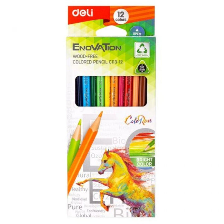 Deli Wood-Free Colored Pencil - SCOOBOO - C113-12 - Coloured Pencils