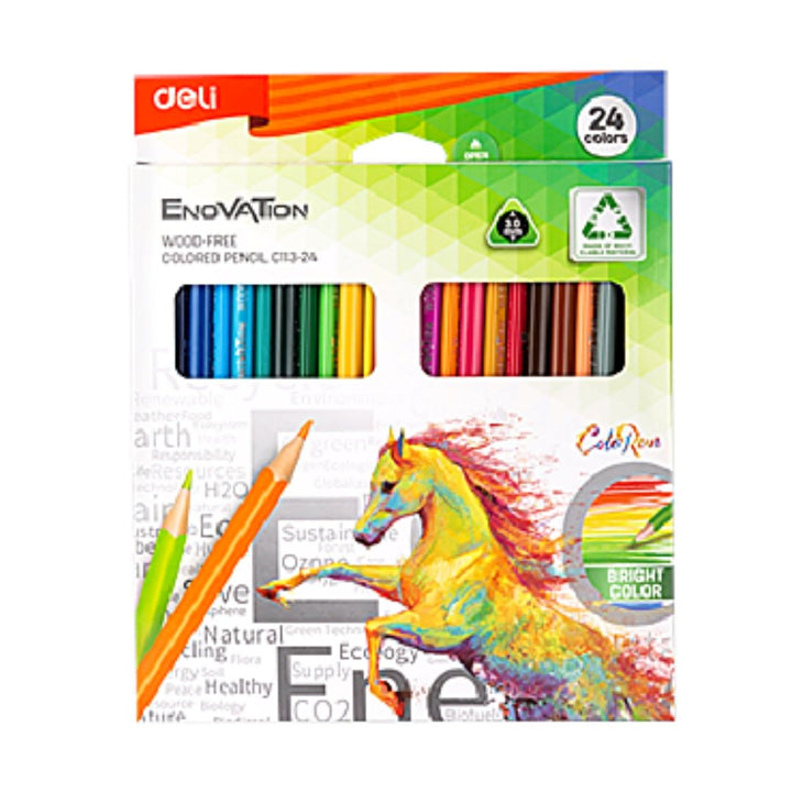 Deli Wood-Free Colored Pencil - SCOOBOO - C113-24 - Coloured Pencils