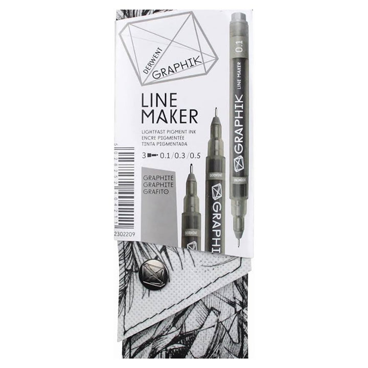 Derwent Graphic Line Maker Drawing Pen Set - SCOOBOO - Fineliner