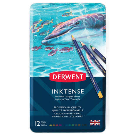 Derwent Inktense Pencil 12-Color Tin Set - SCOOBOO - 0700928 - Coloured Pencils