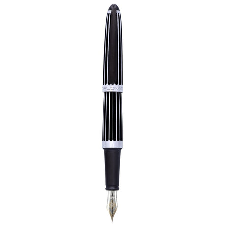 Diplomat Aero 14K Gold Fountain Pen - SCOOBOO - DP_AER_STR_BLK_14_FPEF_D40318011 - Fountain Pen