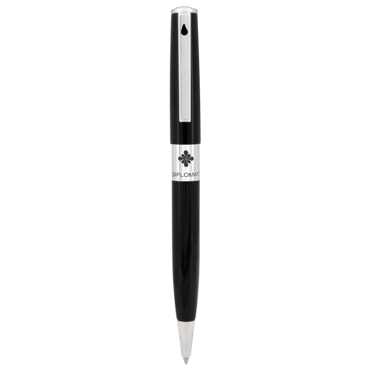 Diplomat CLR Black Lacquer Ballpoint Pen - SCOOBOO - DP_CLR_BLK_LAC_BP_D40651040 - Ball Pen