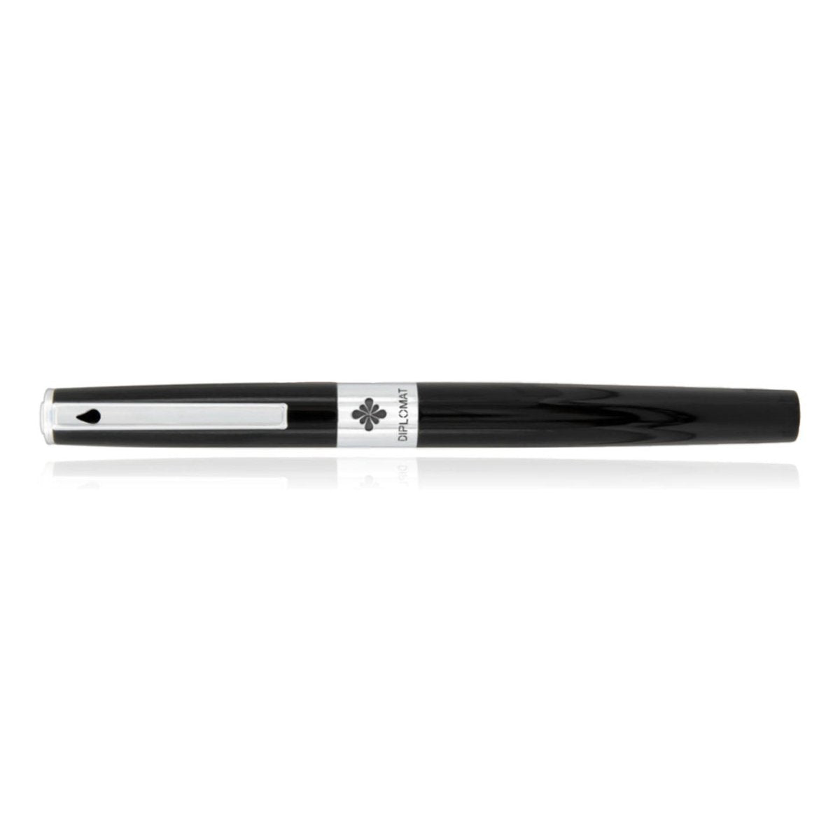 Diplomat CLR Black Lacquer Fountain Pen - SCOOBOO - DP_CLR_BLK_LAC_FPF_D40651023 - Fountain Pen
