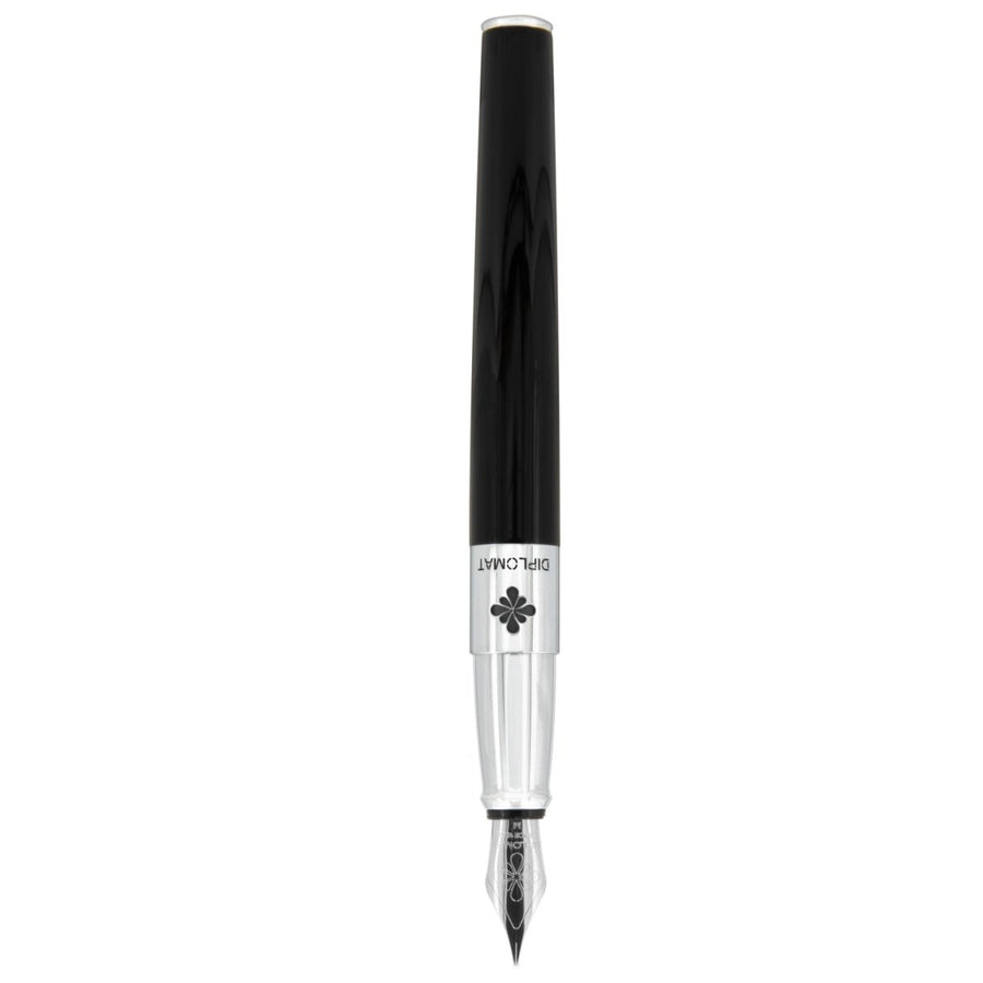 Diplomat CLR Black Lacquer Fountain Pen - SCOOBOO - DP_CLR_BLK_LAC_FPF_D40651023 - Fountain Pen