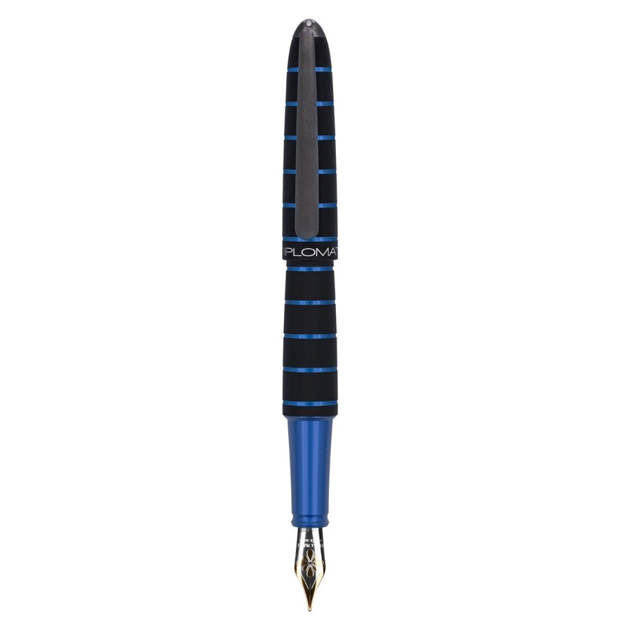 Diplomat Elox Black/Blue 14K Gold Fountain Pen - SCOOBOO - DP_ELX_BLKBLU_14_FPEF_D40352011 - Fountain Pen