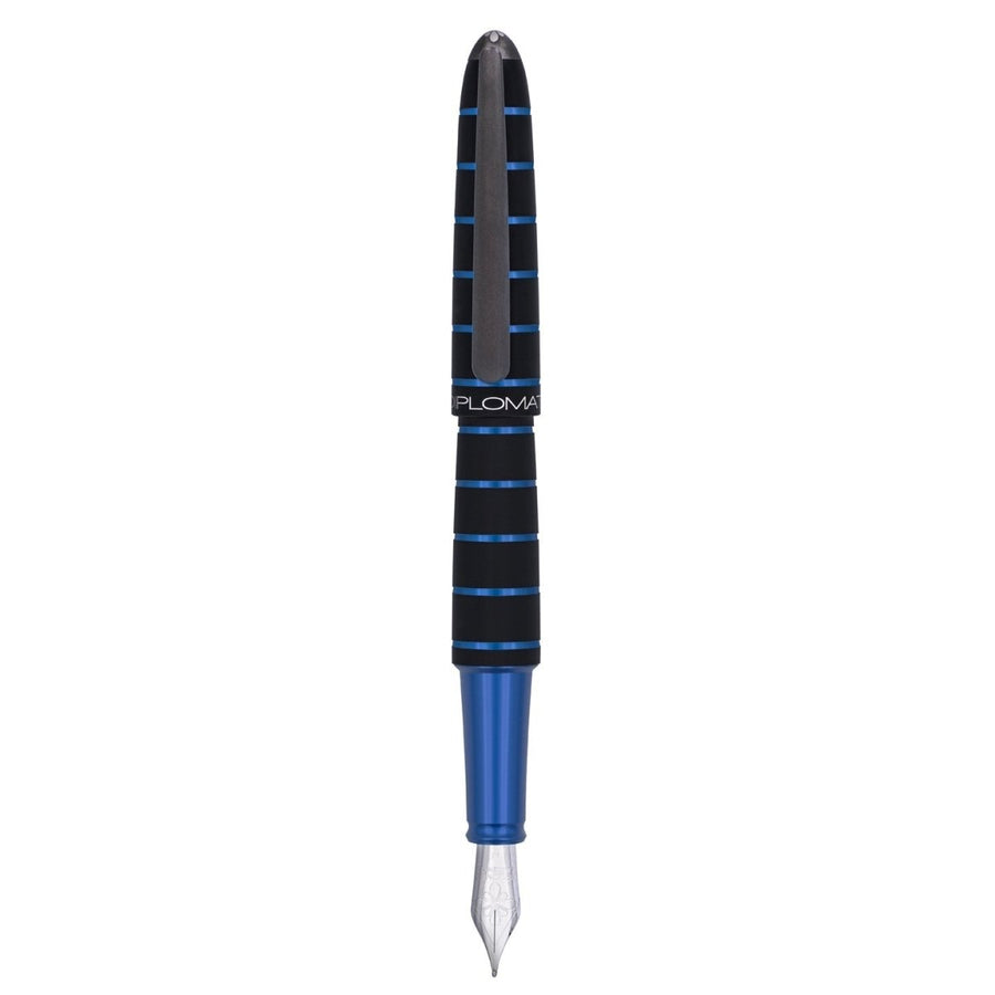 Diplomat Elox Black/Blue Fountain Pen - SCOOBOO - DP_ELX_BLKBLU_FPEF_D40352021 - Fountain Pen