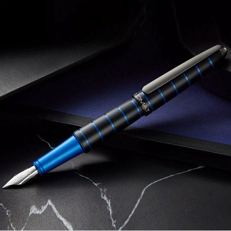 Diplomat Elox Black/Blue Fountain Pen - SCOOBOO - DP_ELX_BLKBLU_FPEF_D40352021 - Fountain Pen