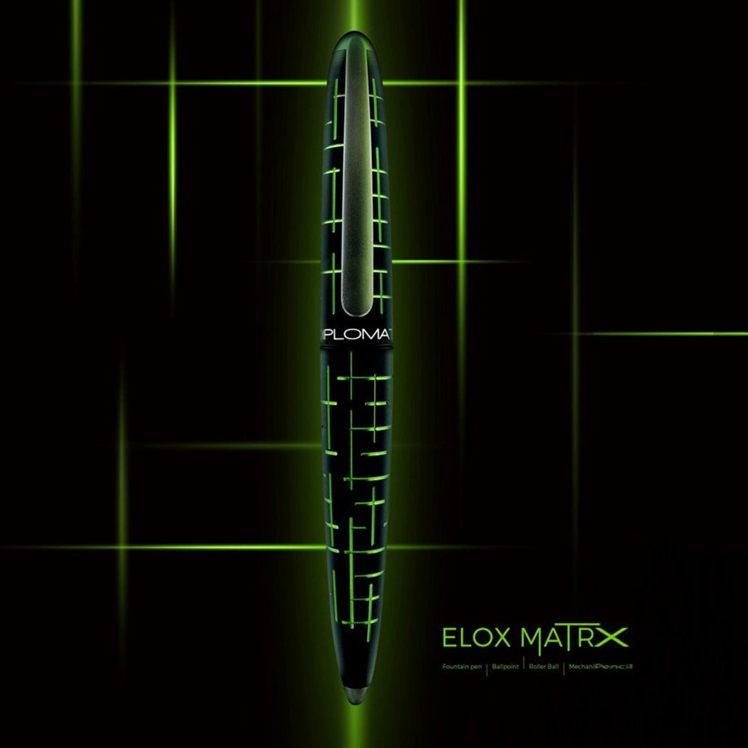 Diplomat Elox Matrix 14K Gold Fountain Pen - SCOOBOO - DP_ELX_MTRX_14_FPEF_D40363011 - Fountain Pen
