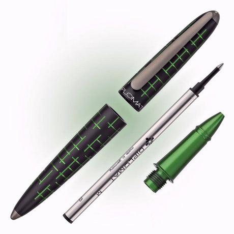 Diplomat Elox Matrix Black/Green Roller Ball Pen D40363030 - SCOOBOO - DP_ELX_MTRX_BLKGRN_RB_D40363030 - Roller Ball Pen