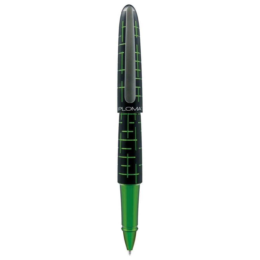 Diplomat Elox Matrix Black/Green Roller Ball Pen D40363030 - SCOOBOO - DP_ELX_MTRX_BLKGRN_RB_D40363030 - Roller Ball Pen
