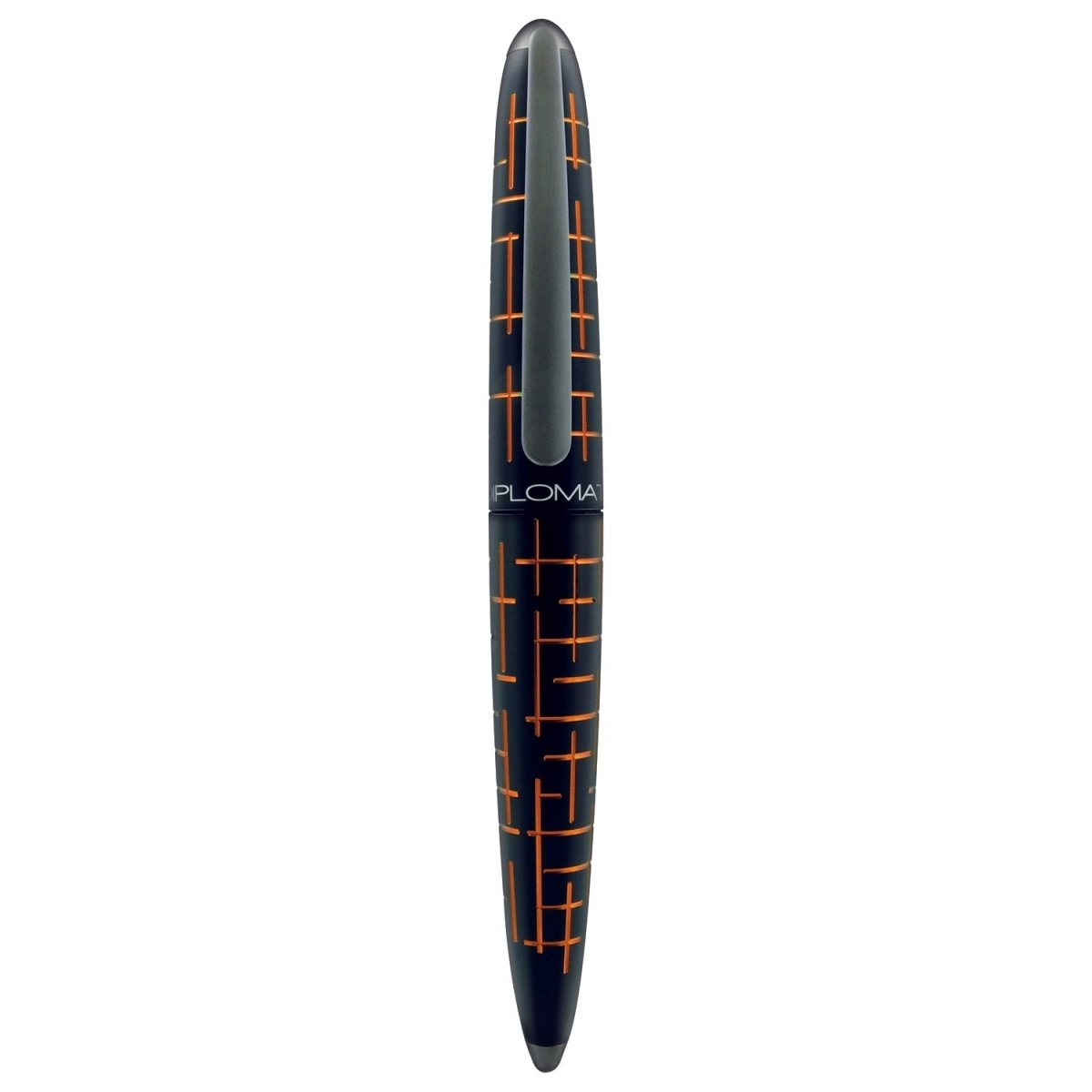 Diplomat Elox Matrix Black/Orange 14CT Fountain Pen - SCOOBOO - DP_ELX_MTRX_BLKORN_14_FPEF_D40364011 - Fountain Pen